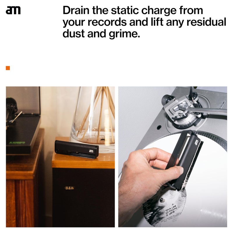 AM Record Cleaner Brush, Ultra Fine Carbon Fibre, Record Anti-Static for Music Lovers, Lifts Dust & Reduces Friction, Record Cleaning Must Have - Image 4